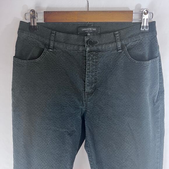 LAFAYETT 148 New York Women's Pants Size 4 Cotton Spandex Straight Leg Trouser - Picture 3 of 7